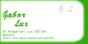 gabor lux business card